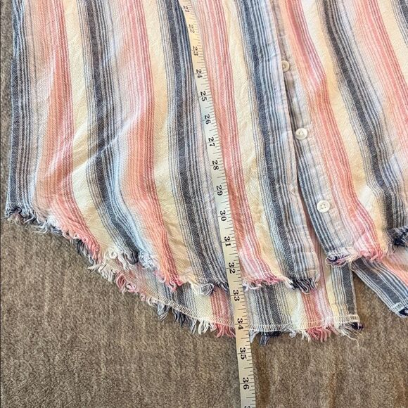 Anthropologie- cloth and stone Striped Sleeveless Midi Dress - Pink, Blue, White - Picture 8 of 8